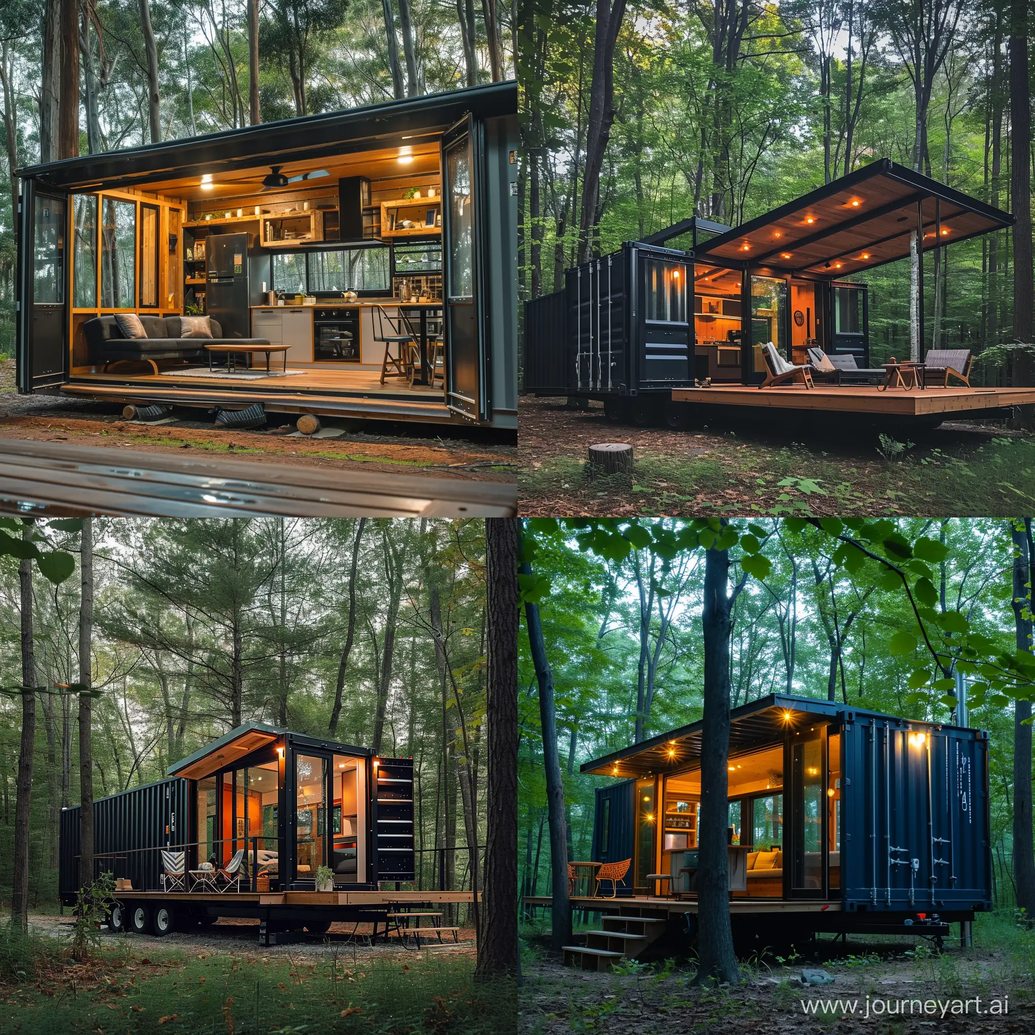 Charming-Forest-Tiny-House-Solo-40-ft-Shipping-Container-Retreat