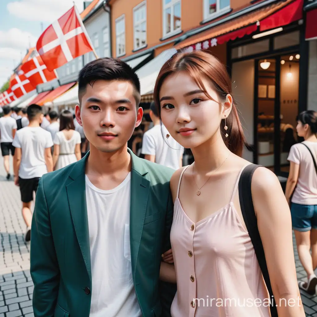 Young Chinese men and women in Denmark