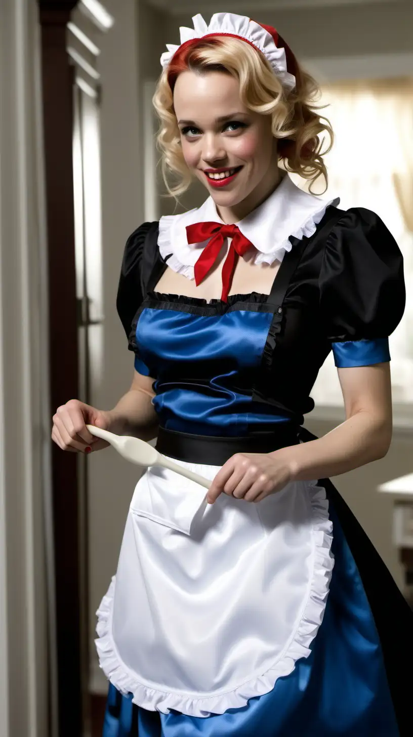 Elegant French Maid Girls with Smiling MILF Mothers in a Cozy Home Setting