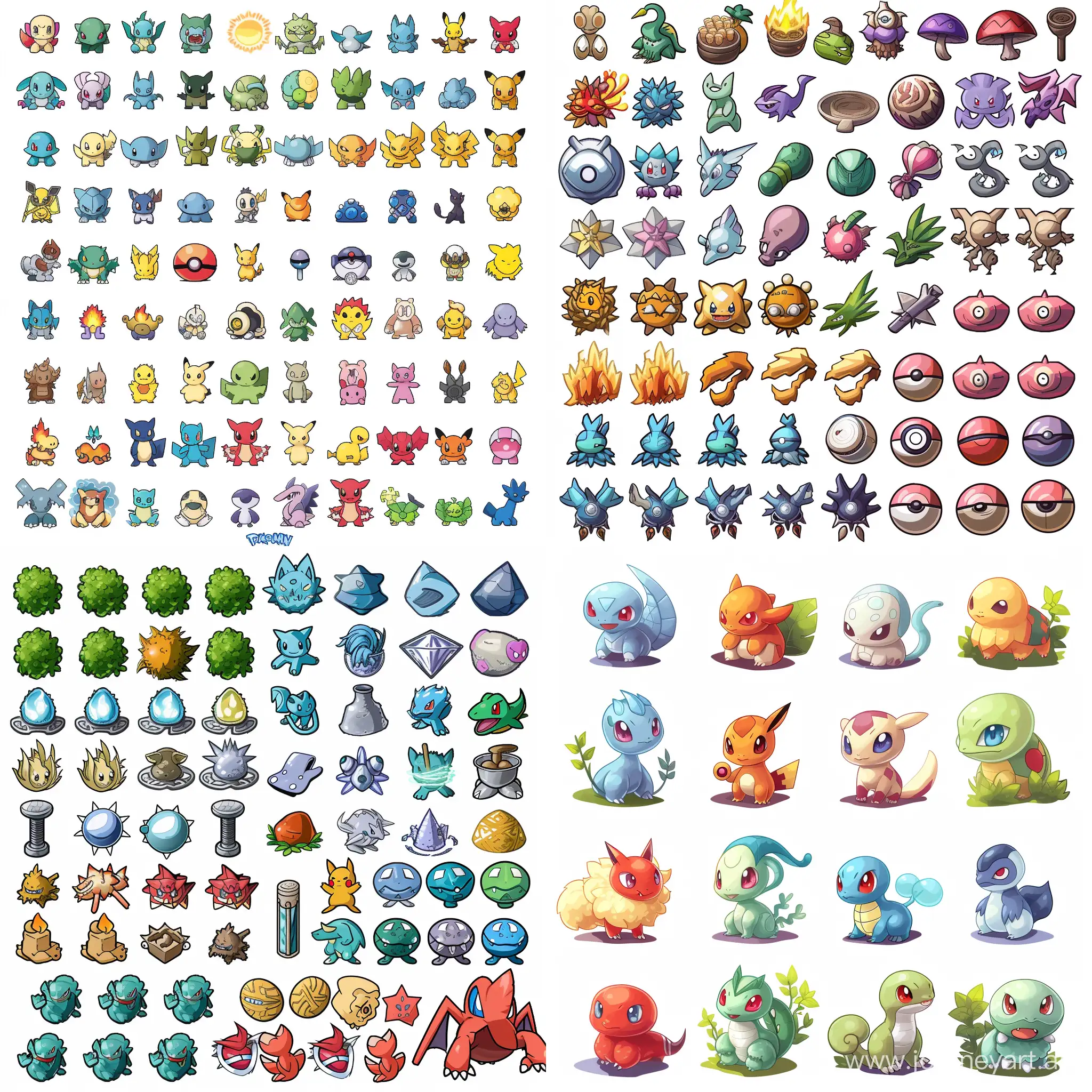 Vibrant-Pokmon-Sprite-Sheet-Including-90330-Different-Characters