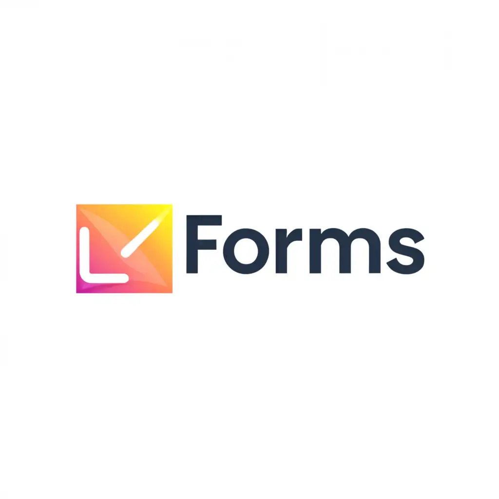 a logo design,with the text "Forms", main symbol:form,Moderate,clear background