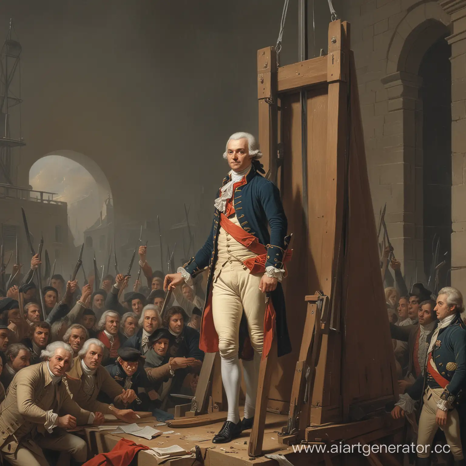 Maximilien-Robespierre-Facing-the-Guillotine