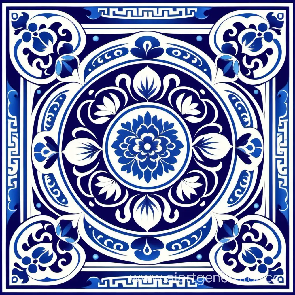 Elegant-Blue-and-White-Oriental-Ornamental-Decor-Intricate-Traditional-Patterns-in-Vector-Art