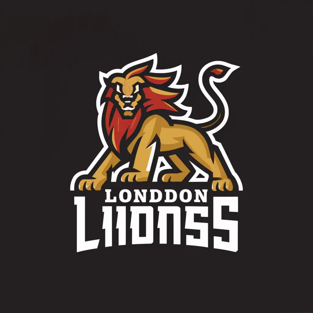 a logo design,with the text "London Lions", main symbol:Lion,Moderate,be used in Sports Fitness industry,clear background