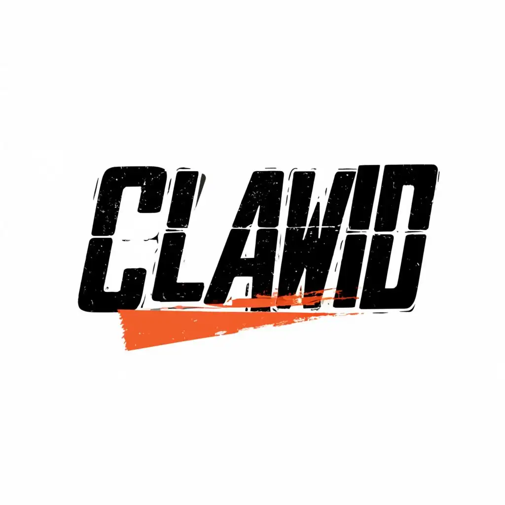 logo, destressed logo of name with an image of a paper tear behind it., with the text "CLAWD", typography, be used in Sports Fitness industry
