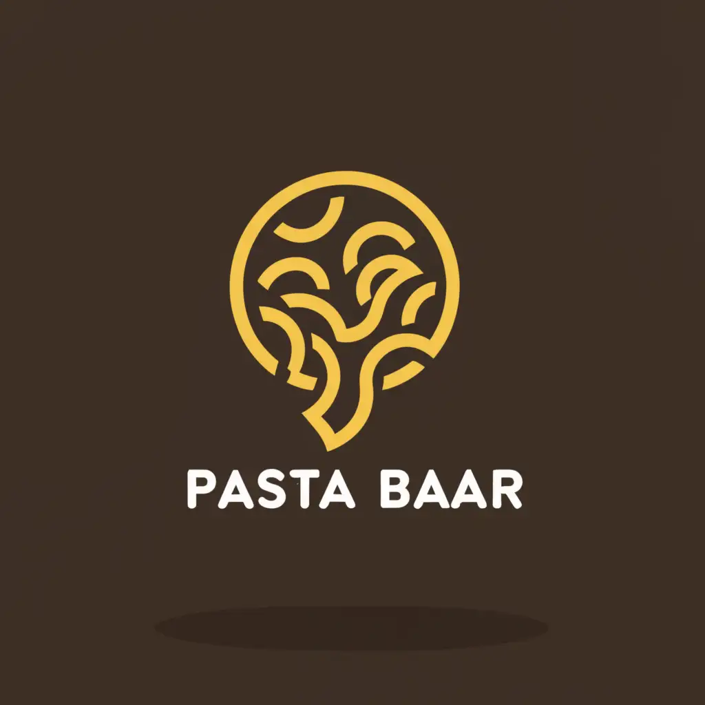 a logo design,with the text "pasta bar", main symbol:fried macaroni,Minimalistic,be used in Restaurant industry,clear background
