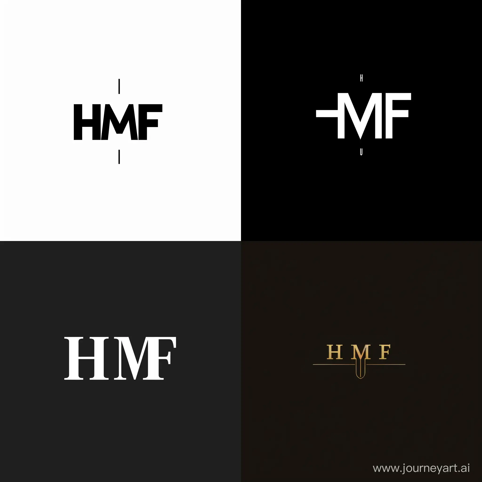 create logo with HMF letters only