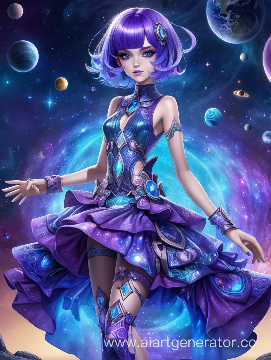 Eccentric-Cosmic-Fashion-Enchanting-Character-in-BrightPurple-Galaxy-Dress