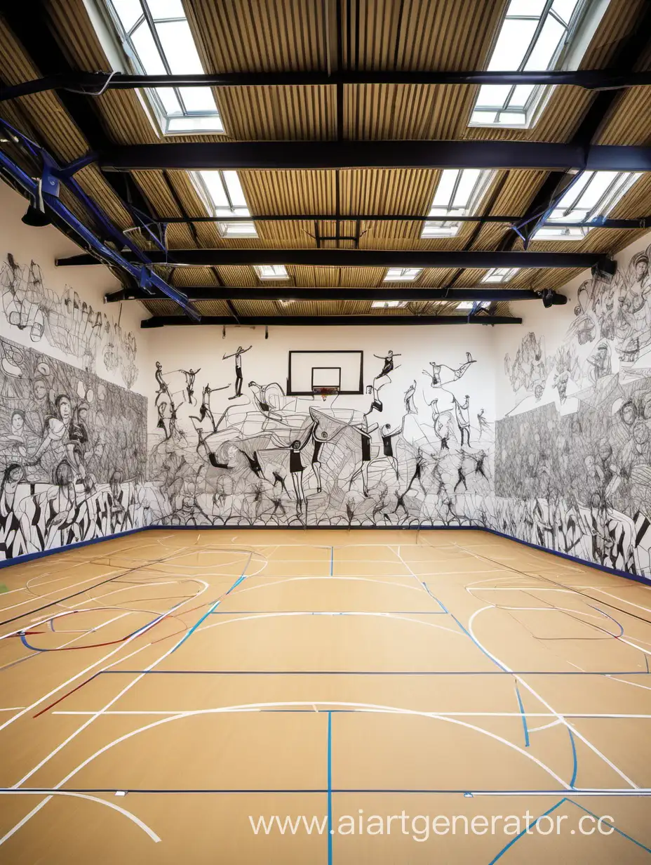 Creative-Exercise-Artistic-Patterns-in-a-Sports-Hall