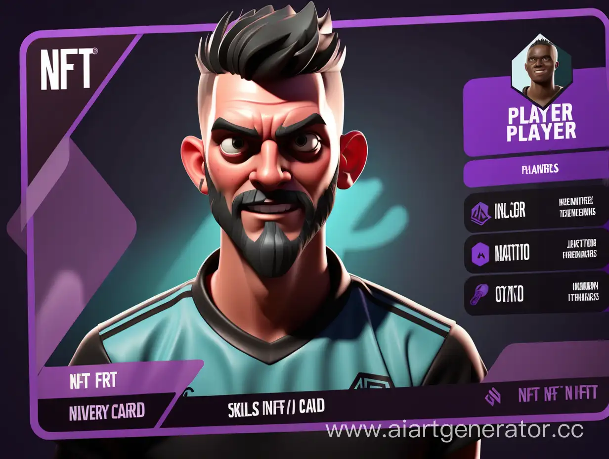 nft player card with skills