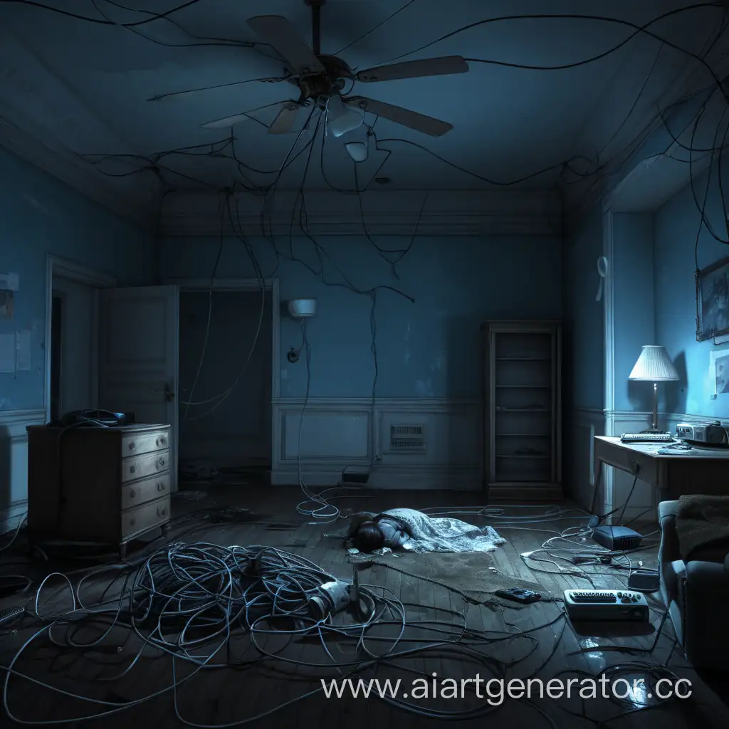 Desolate-Night-Abandoned-Room-with-Wires-Everywhere