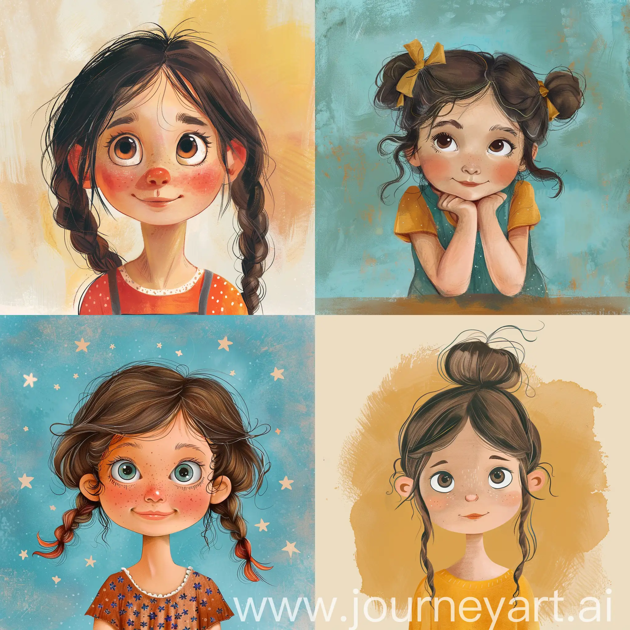 Enchanting-Lisa-Whimsical-Girl-Illustration-for-Captivating-Storybooks