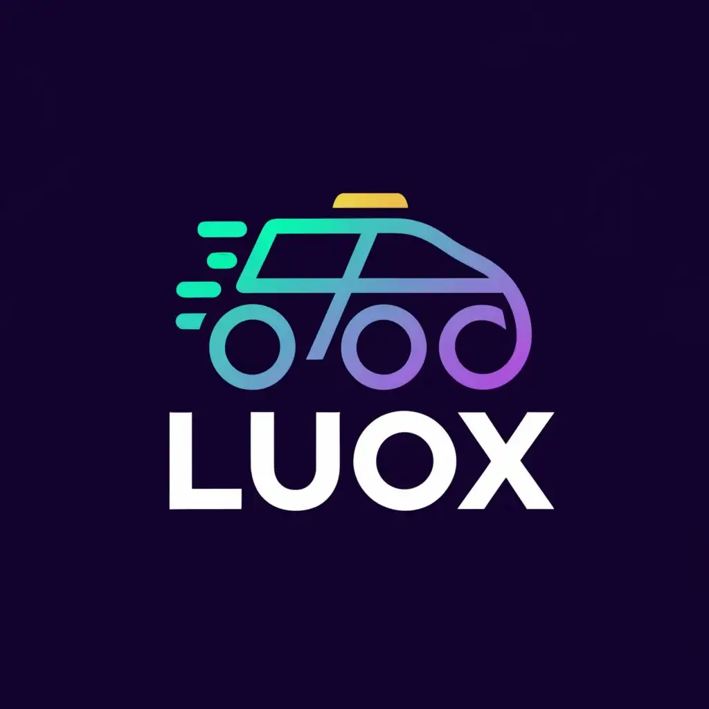 a logo design, with the text 'Luoxi', main symbol: Taxi and gradient coloring, Moderate, be used in Automotive industry, clear background