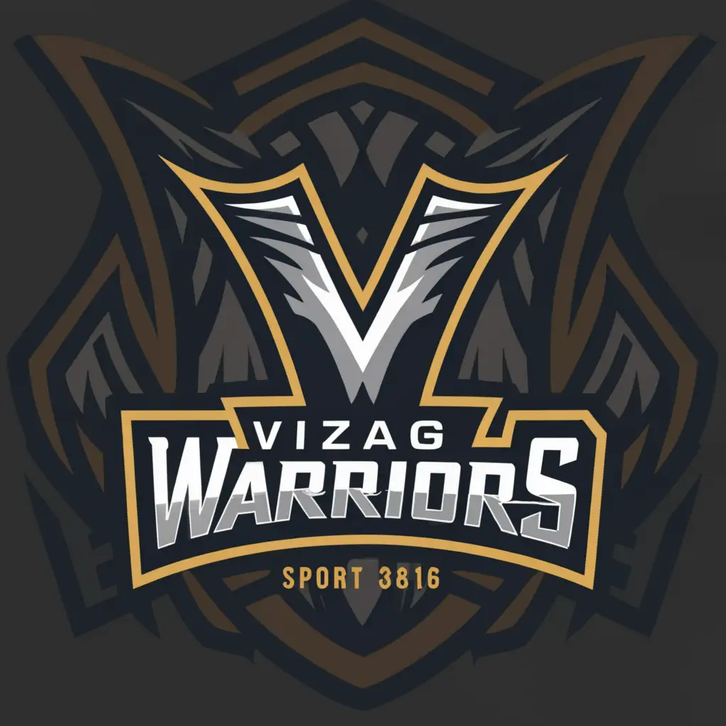 a logo design,with the text "Vizag warriors", main symbol:Manager,Moderate,clear background
