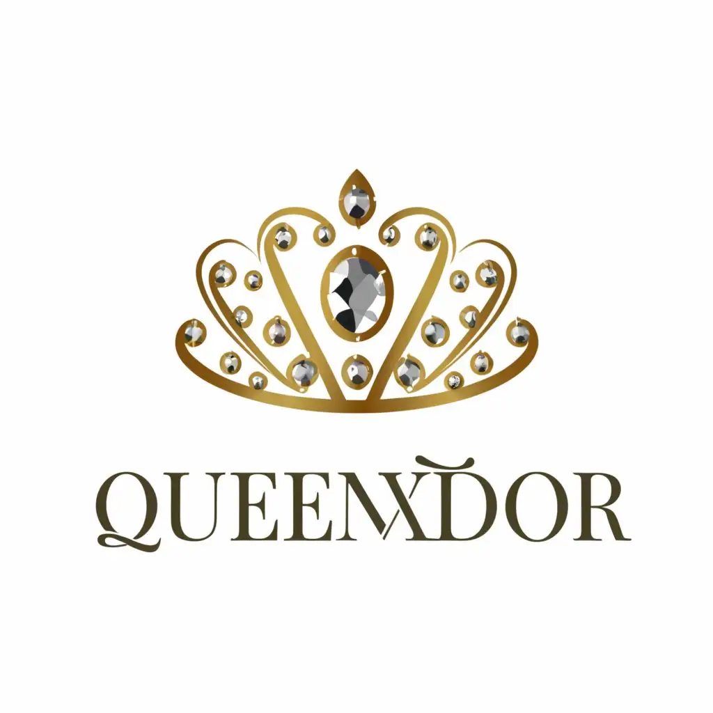 a logo design,with the text "queen xdior", main symbol:jewelry,Moderate,clear background