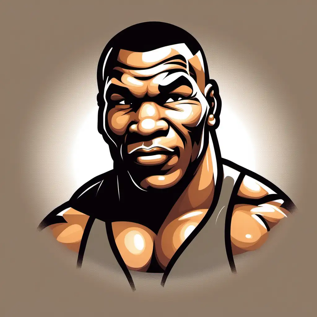 Cartoon Depiction of Legendary Boxer Mike Tyson