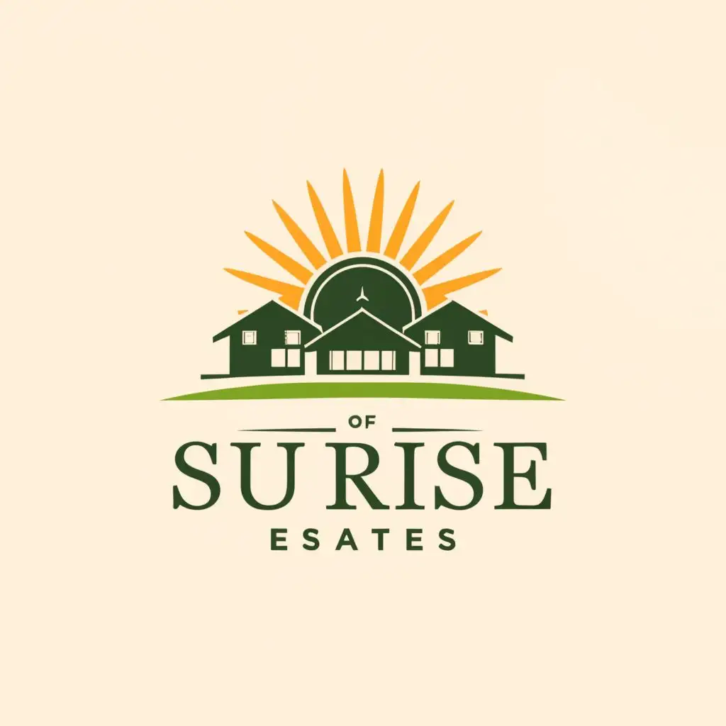 logo,  create a professional, yet modern with a classic tint, logo for my realtor firm, Sunrise Estates Realtors. Ideally, I would like a versatile logo that will be visually appealing in various settings. We focus on helping families find their perfect homes in serene suburban settings. Our real estate experts are dedicated to matching clients with the ideal neighborhoods and properties that offer a quality suburban lifestyle., with the text "create a professional, yet modern with a classic tint, logo for my realtor firm, Sunrise Estates Realtors. Ideally, I would like a versatile logo that will be visually appealing in various settings. We focus on helping families find their perfect homes in serene suburban settings. Our real estate experts are dedicated to matching clients with the ideal neighborhoods and properties that offer a quality suburban lifestyle.", typography, be used in Real Estate industry