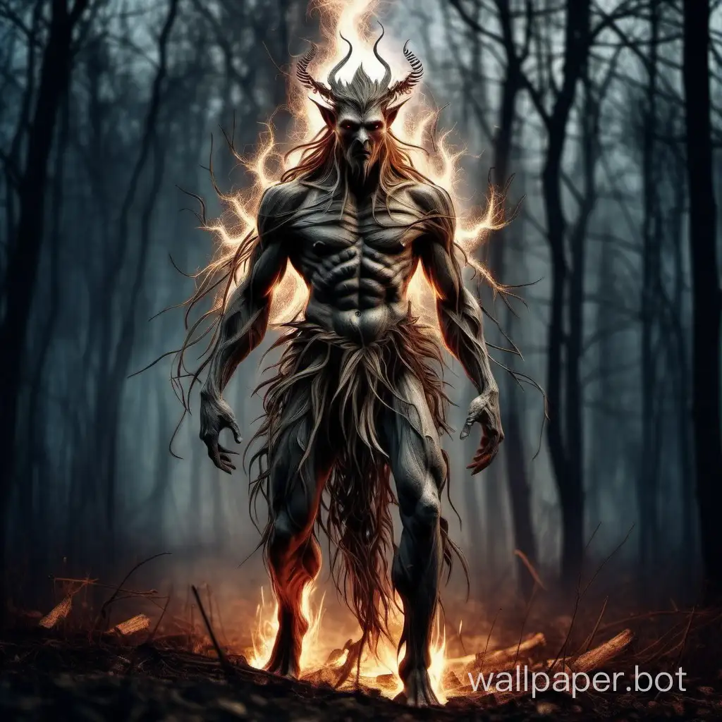 Eastern-Slavic-Mythological-Spirit-Master-with-Animal-Plant-and-Demonic-Features