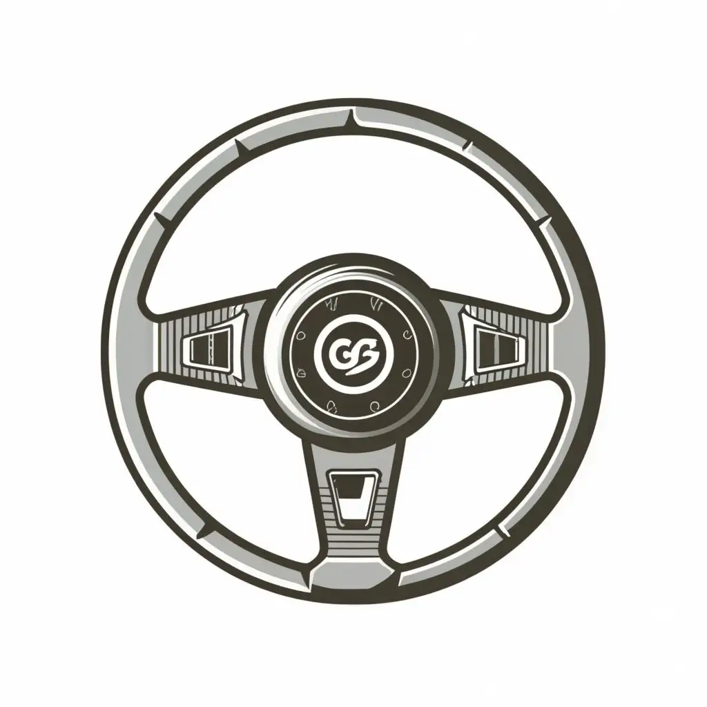 logo, Steering wheel, with the text "GG-EZ", typography, be used in Automotive industry