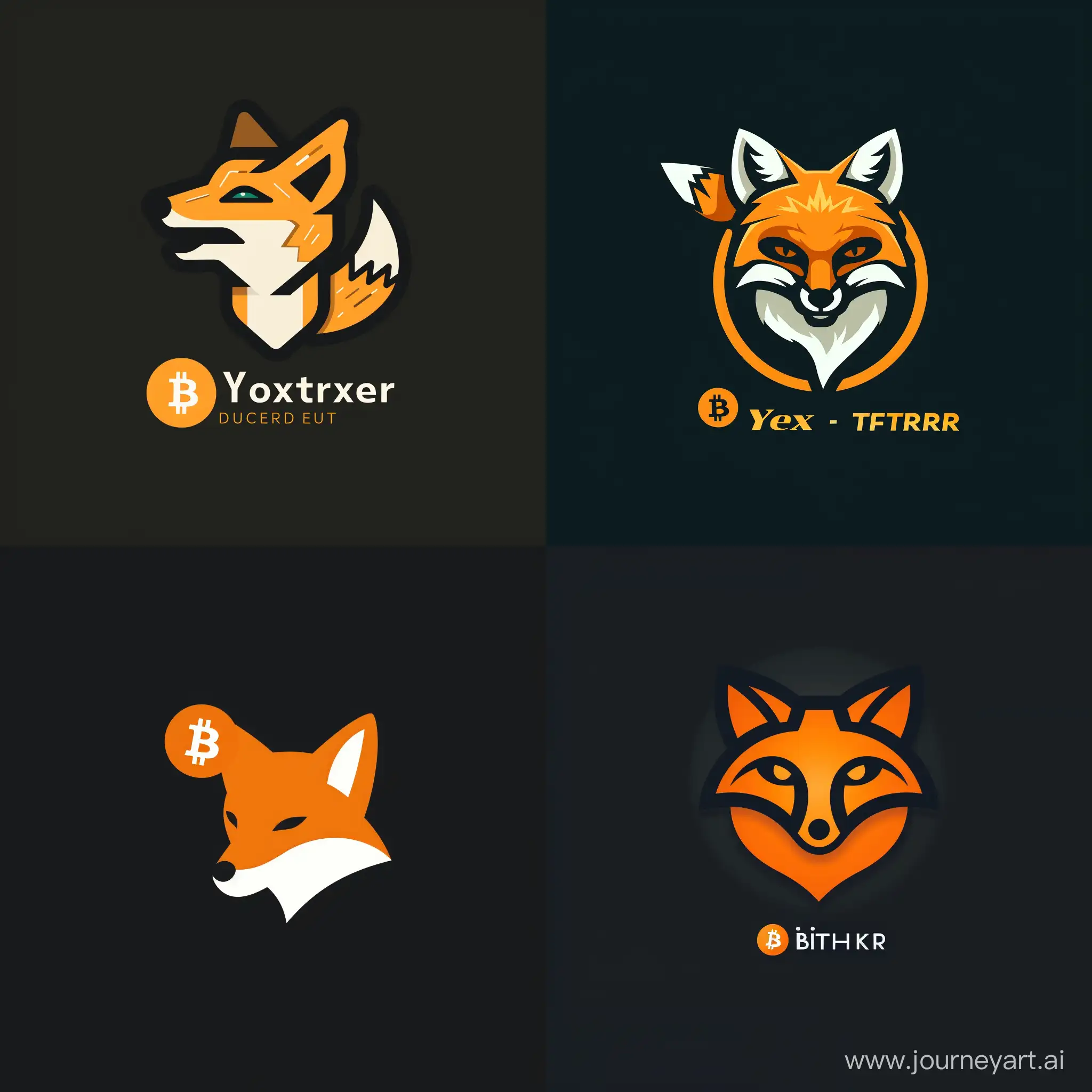 I want a logo for my company that's name is " Fox trader " , Use Bitcoin 