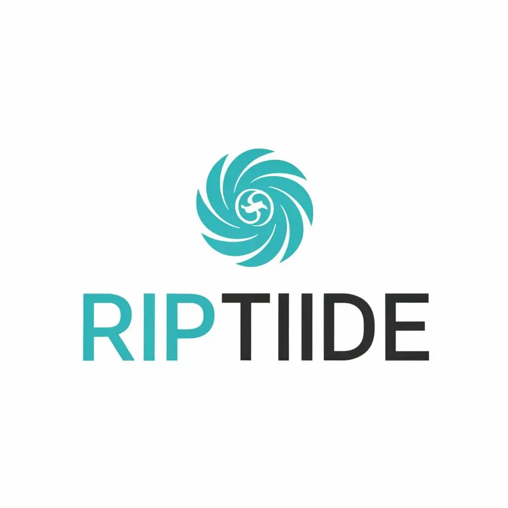 logo, vortex, with the text "Rip Tide", typography, be used in Technology industry