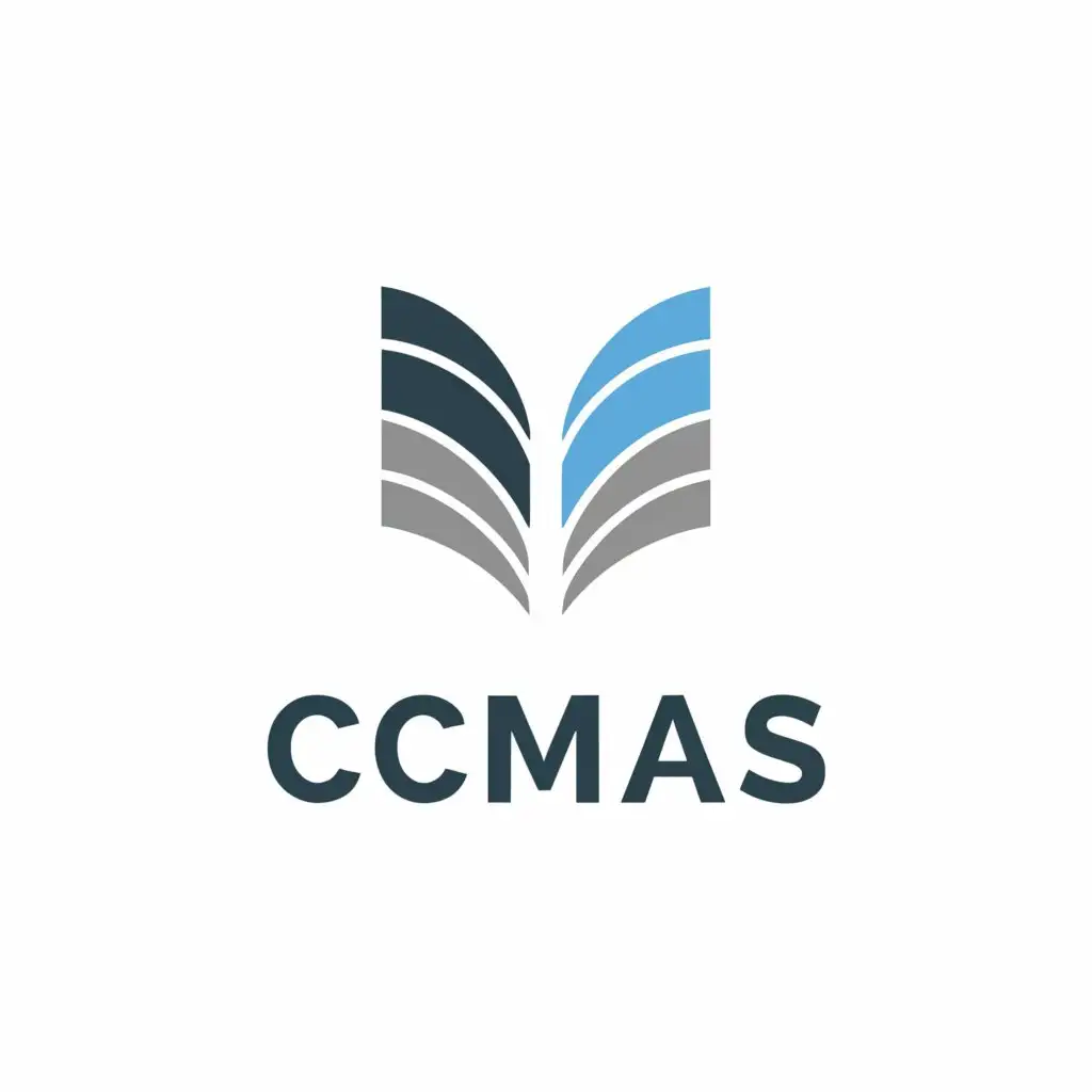 a logo design,with the text "CCMAS", main symbol:knowledge,Moderate,be used in Education industry,clear background