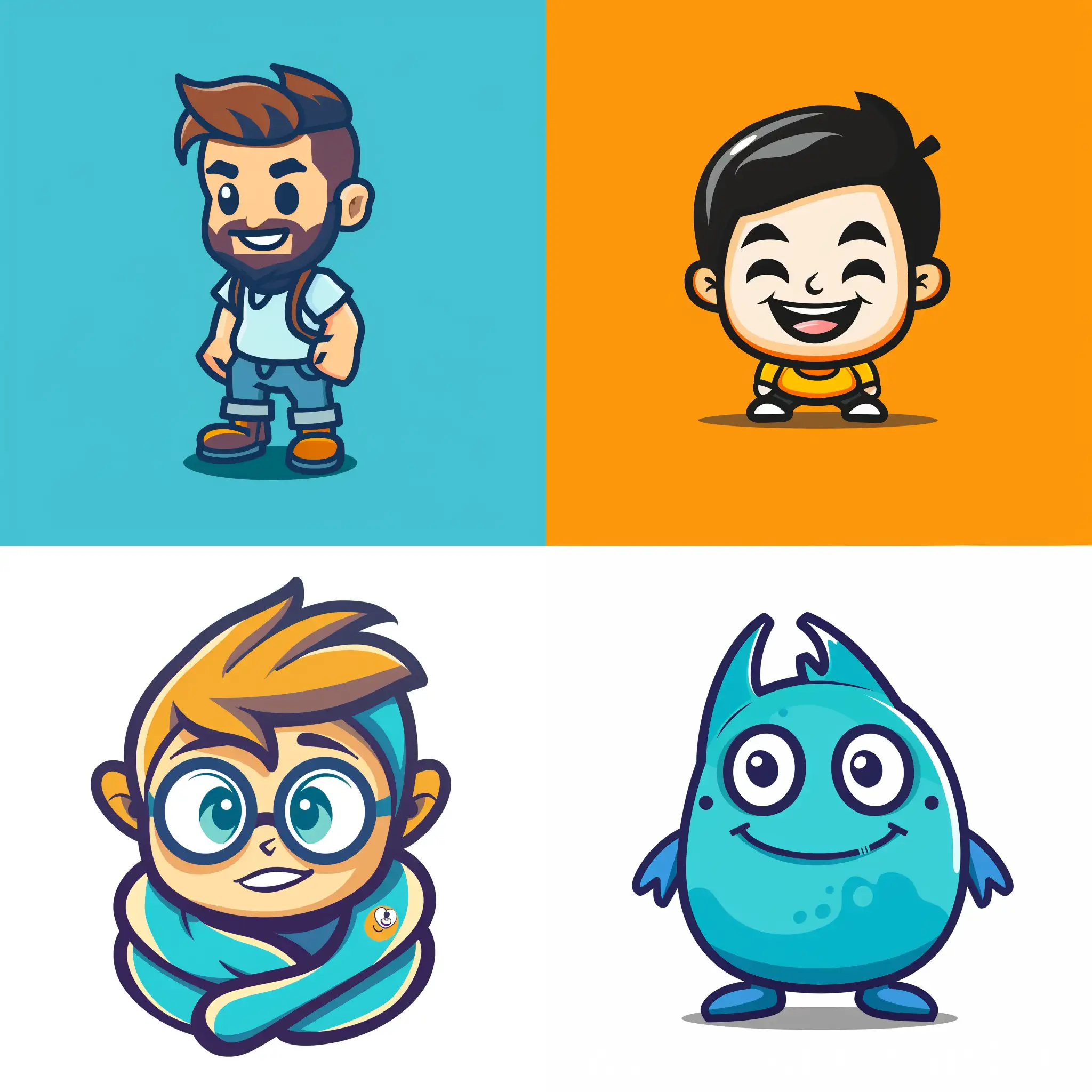 creative logo for a company creating 2D character animations