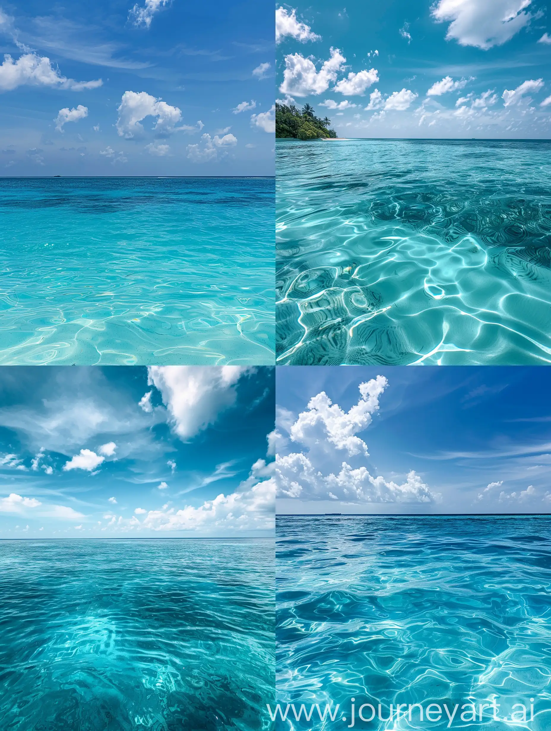 Tranquil-Maldives-Blue-Seawater-Landscape