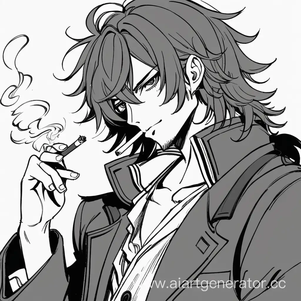 Rebellious-Anime-Character-Smoking-in-Classic-Attire