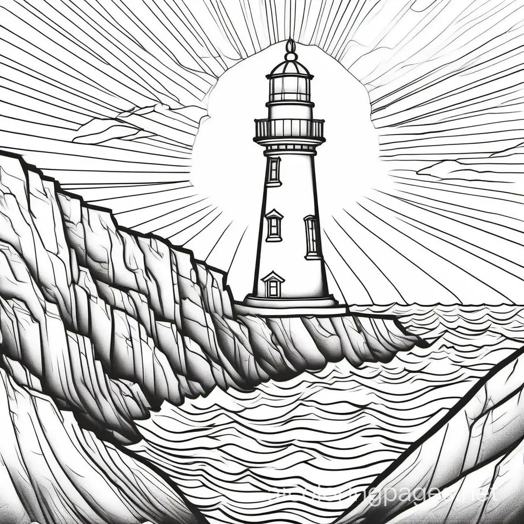 Lighthouse-Coloring-Page-Beacon-of-Light-on-Cliff