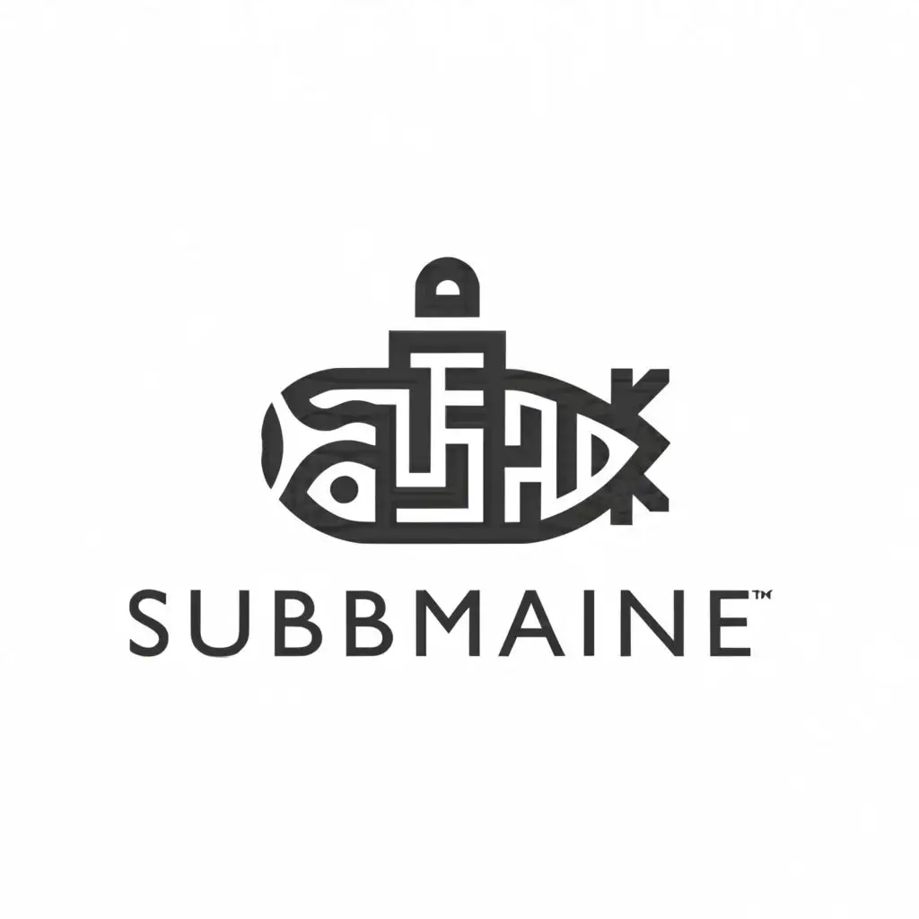 a logo design,with the text "submarine", main symbol:submarine,Moderate,clear background