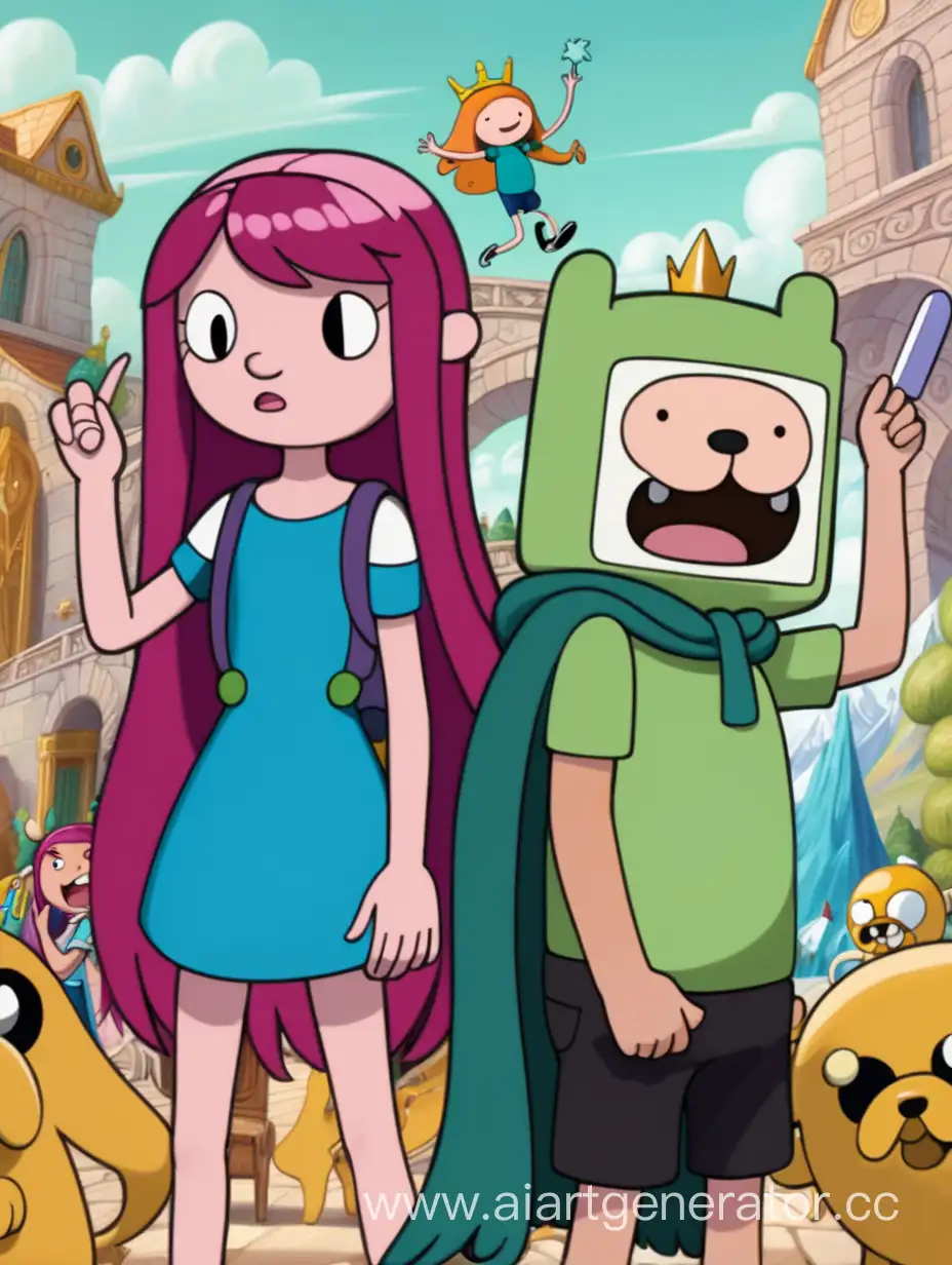 Cosplaying-Friends-Adventure-Time-Duo-in-Vibrant-Costumes