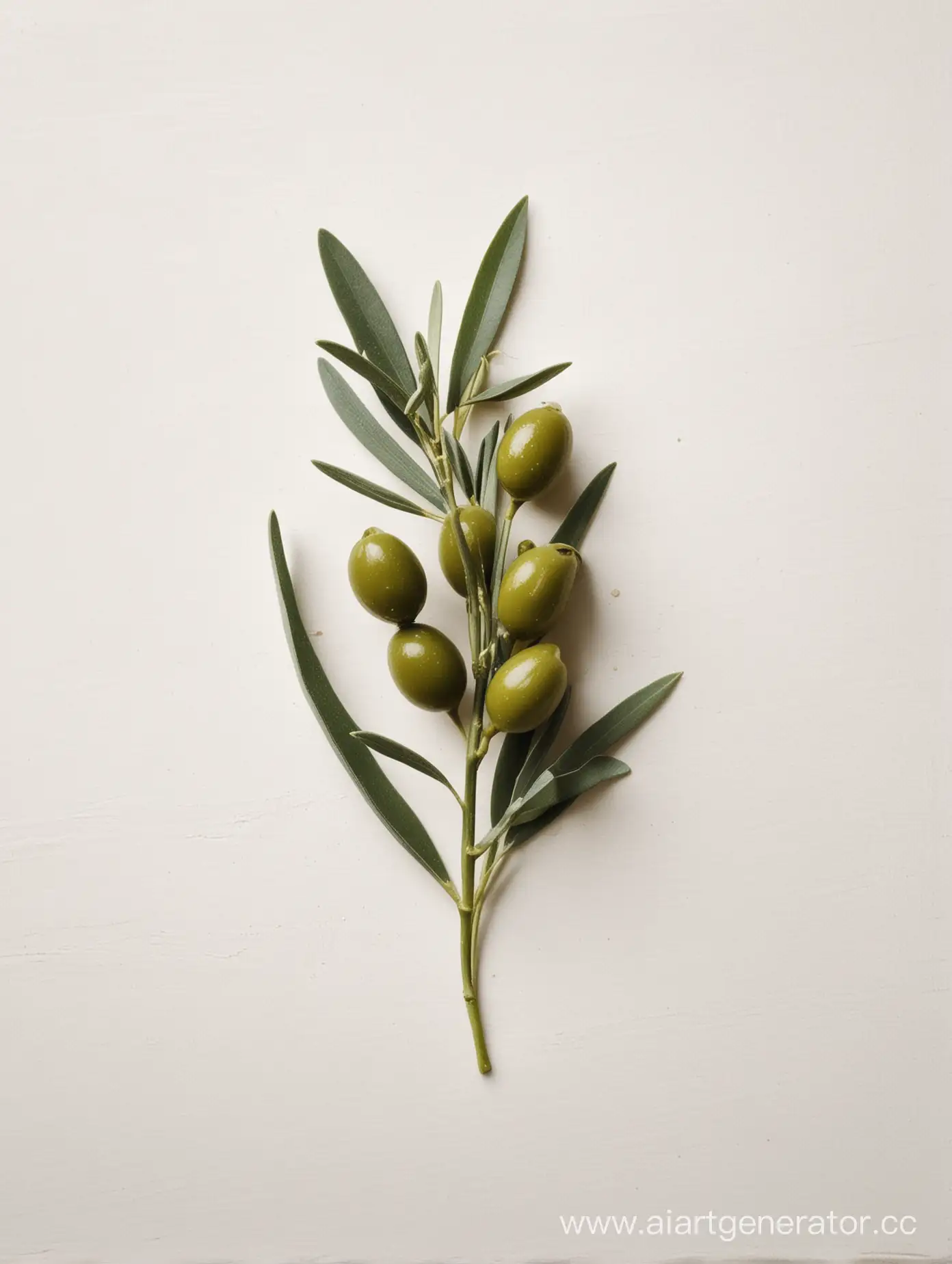 olive on white