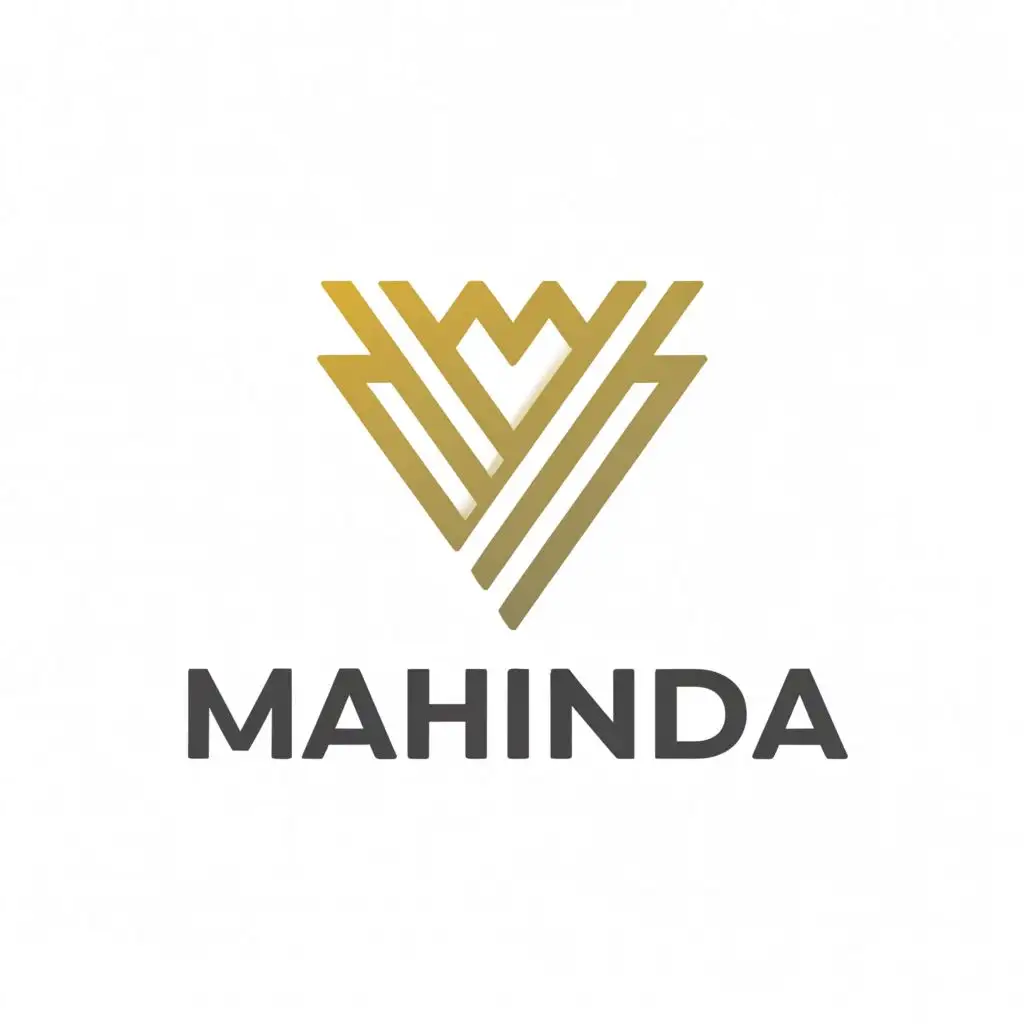 LOGO-Design-For-MAHINDA-Bold-Text-with-Intricate-Symbol-on-Clean-Background