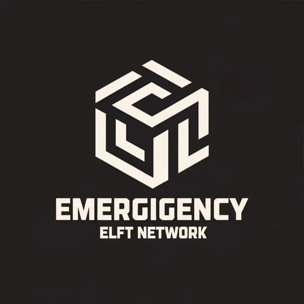 a logo design,with the text 'Emergency ELF MTTY Network', main symbol:Hexagon, cubic,Minimalistic,be used in Technology industry, no background