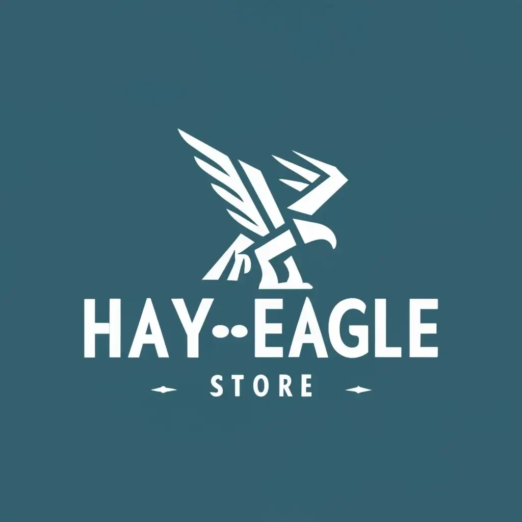 LOGO-Design-For-HayStore-Dynamic-Cyber-Eagle-Symbolizing-Innovation-in-Retail