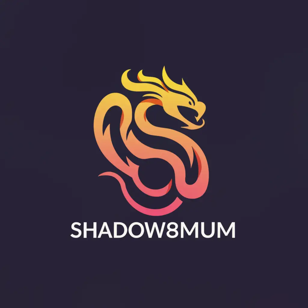 a logo design,with the text "Shadow89Mum", main symbol:S, dragon image,Moderate,clear background