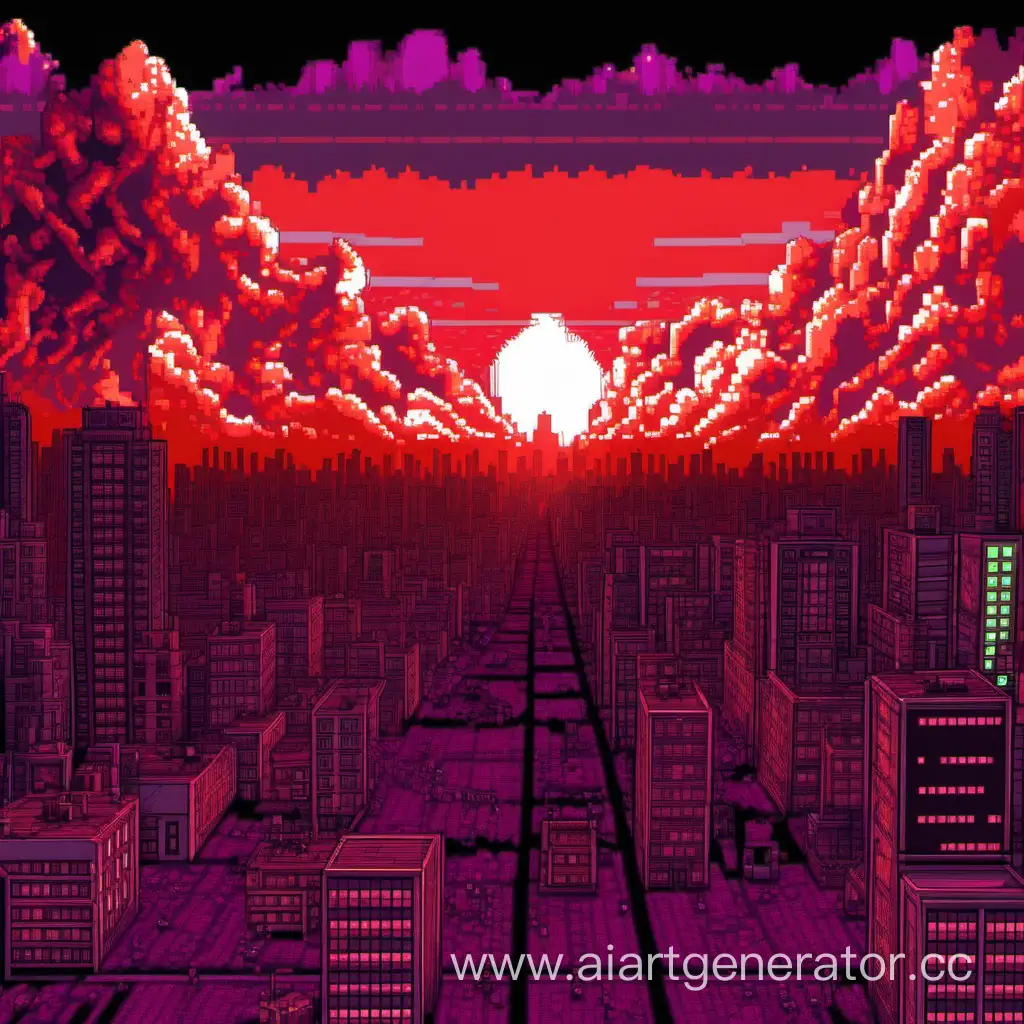 Apocalyptic-Red-Sky-Over-Pixelated-City-Nightmare-Pixel-Art