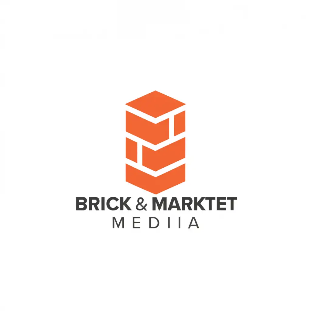 a logo design,with the text "Brick&MarketMedia", main symbol:brick mortar,Moderate,clear background