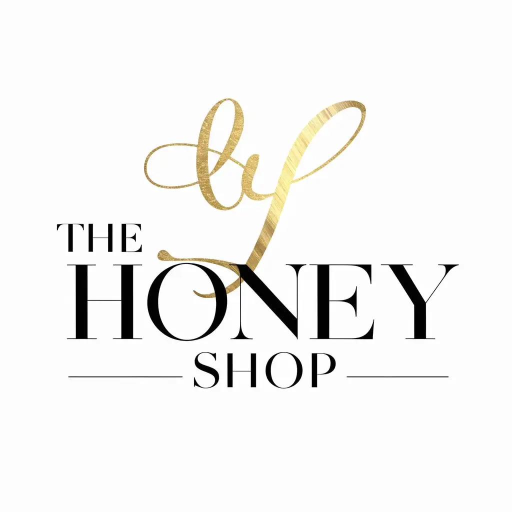 Classy Logo like Victoria secret for shop called Honey Shop for lingerie fashion without the bee