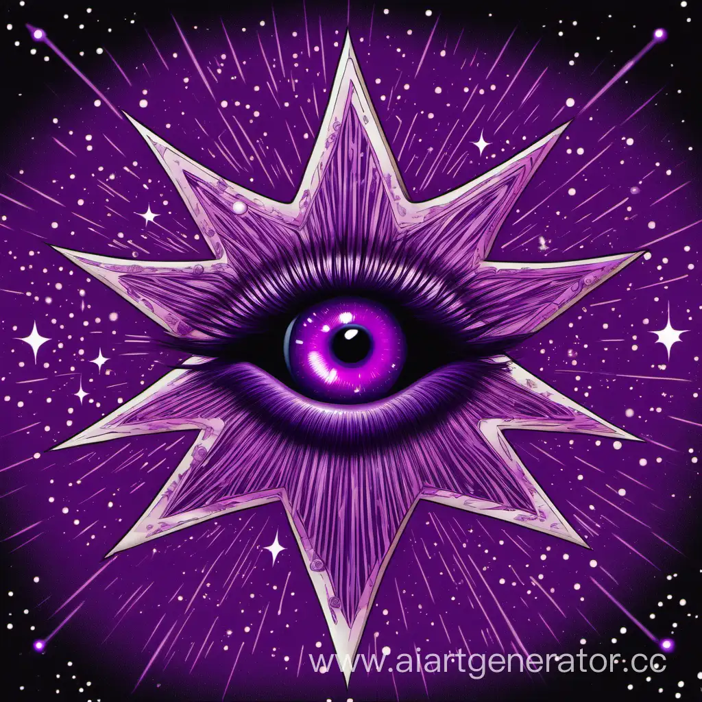 Enigmatic-Purple-Star-with-Human-Eyes-Peering-Through-Codeine