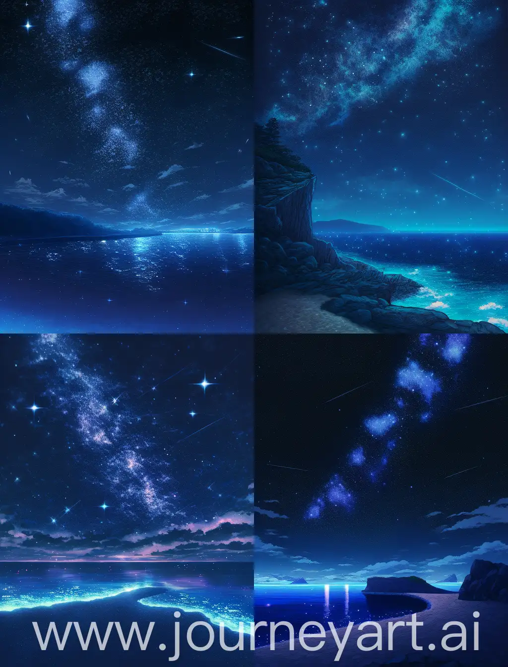 Serene-Anime-Ocean-Landscape-with-Vibrant-Stars-at-Night