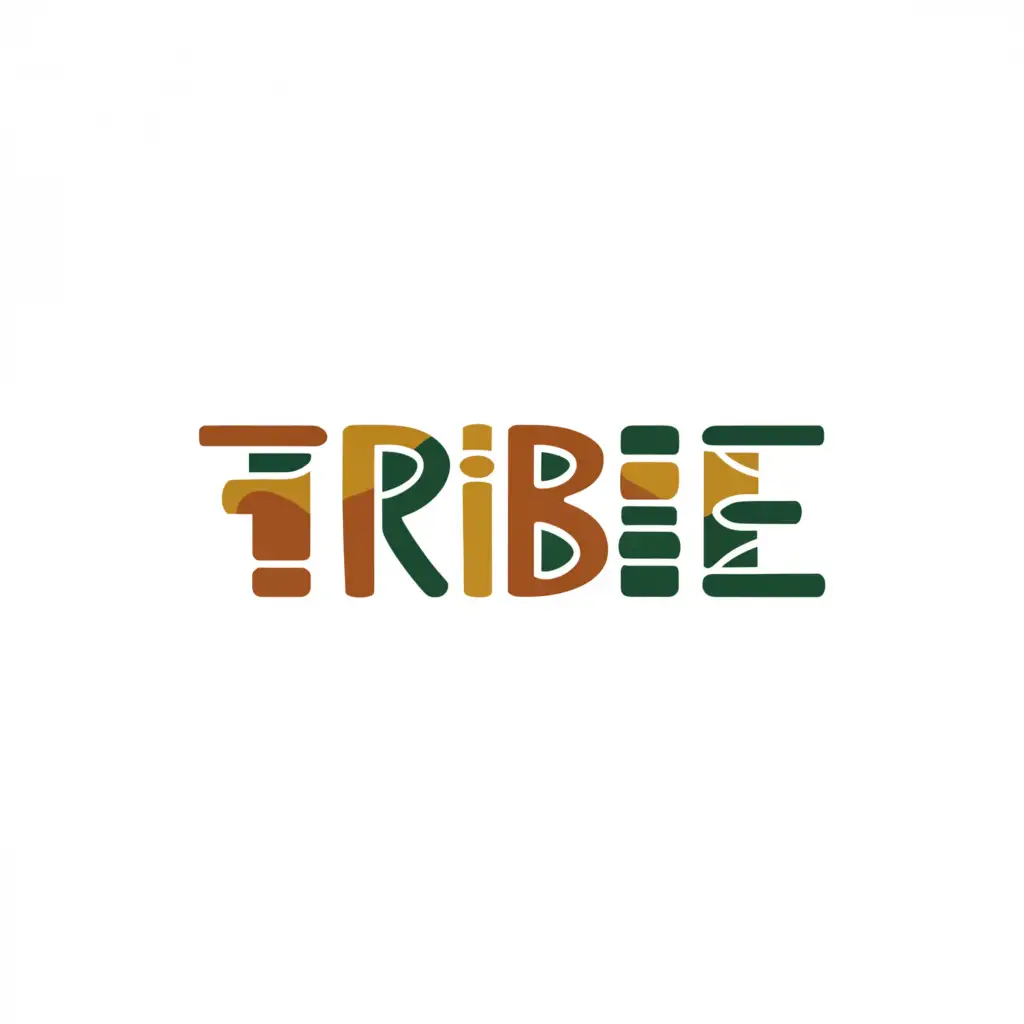 a logo design,with the text "TRIBE", main symbol:African Colours,Moderate,be used in Retail industry,clear background