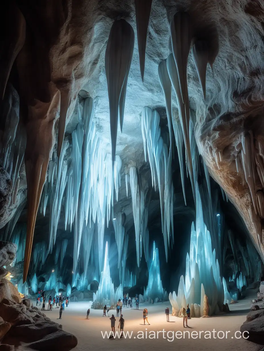 Glowing-Stalagmite-Cave-with-Glass-Ceiling