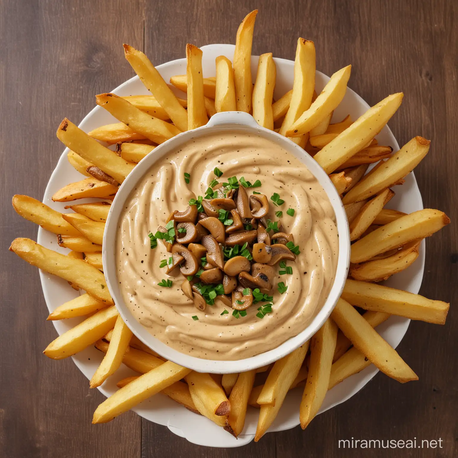 Crispy Belgian Fries with Mushroom Sauce A Delicious Culinary Delight