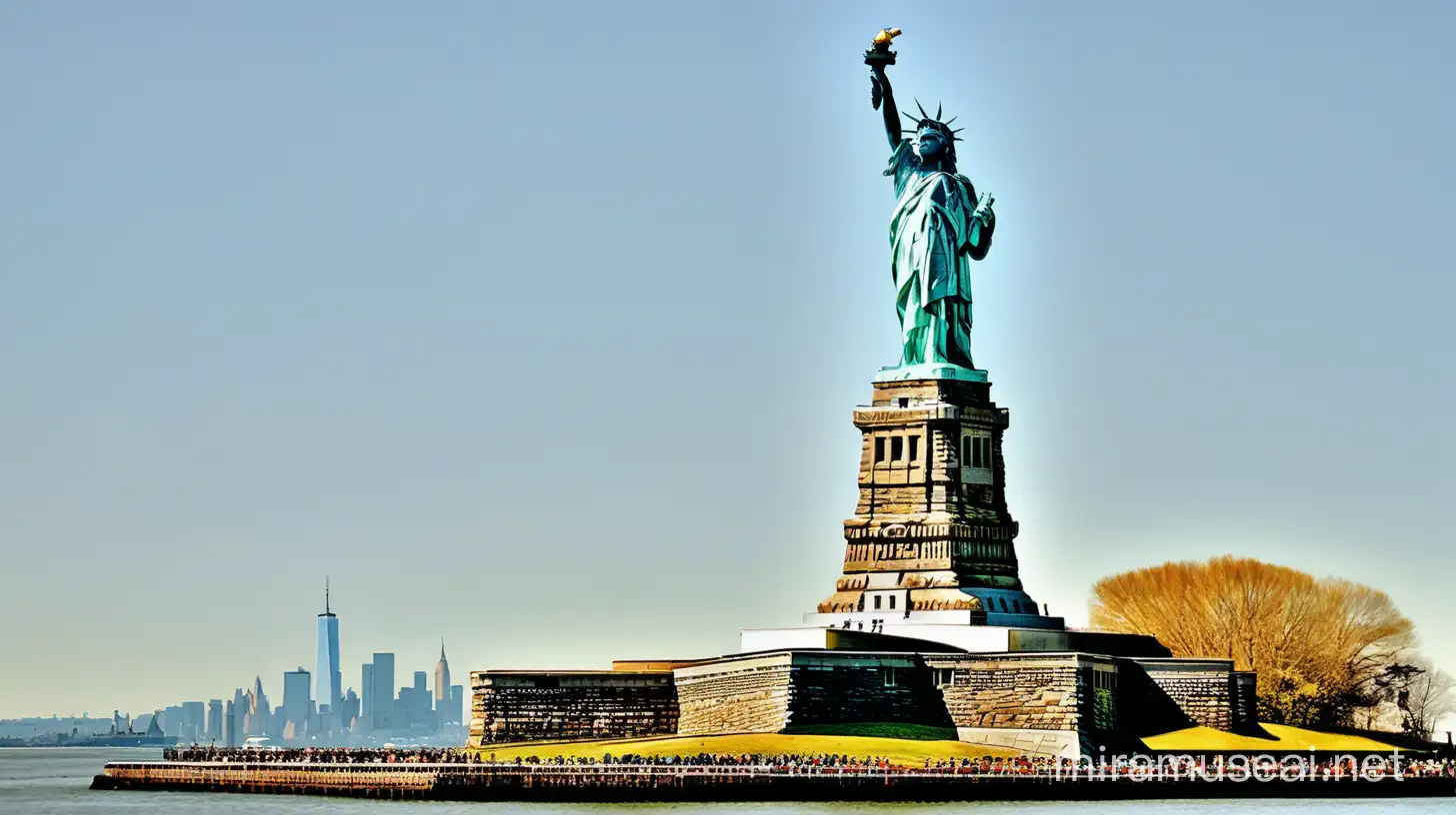 Vibrant Statue of Liberty in Full Color