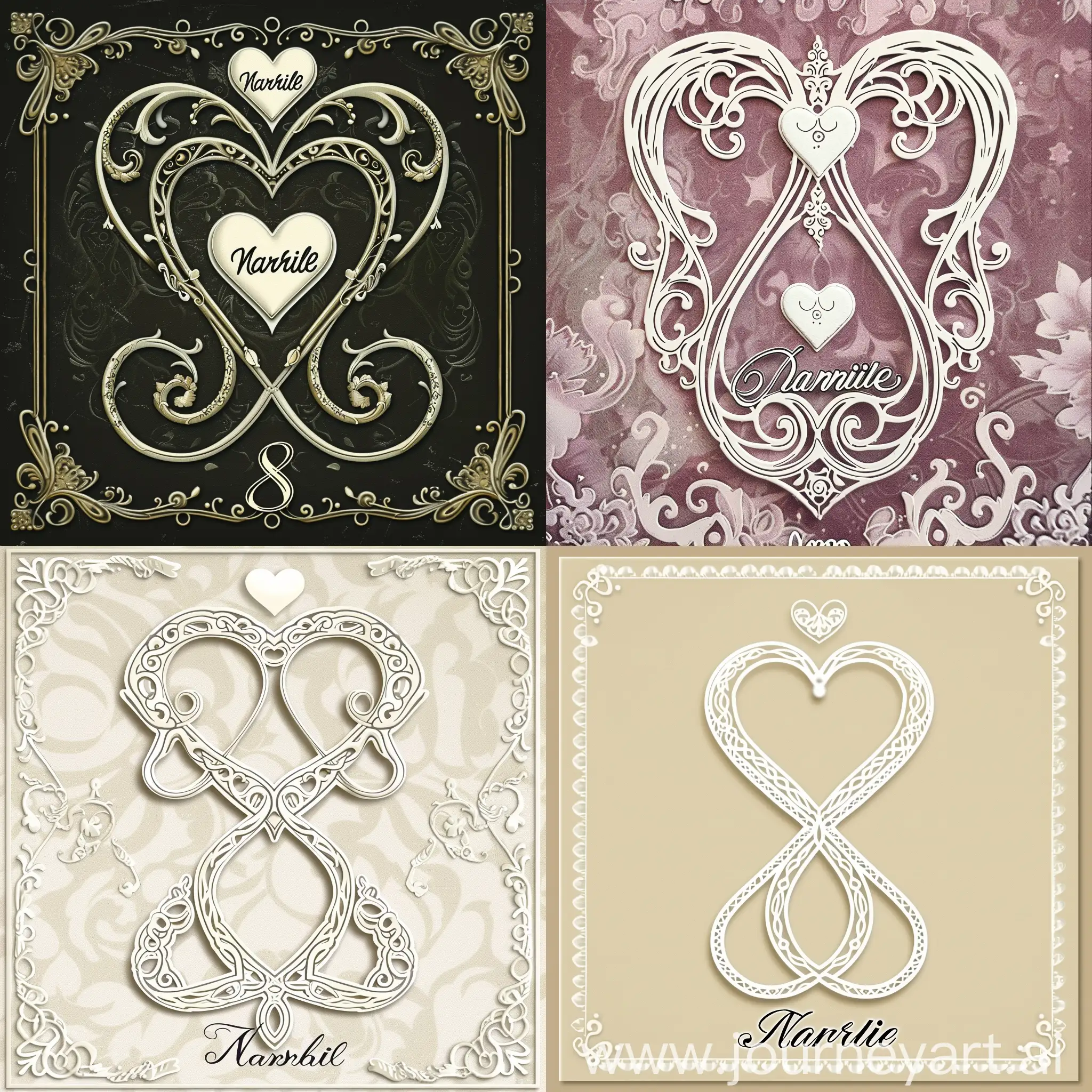 Elegant-8Shaped-Card-with-White-Heart-Design-Nargile-Theme