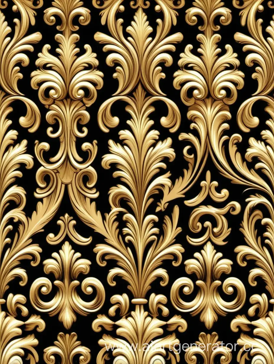 Vector golden vintage classic baroque style seamless pattern, ornament. vector