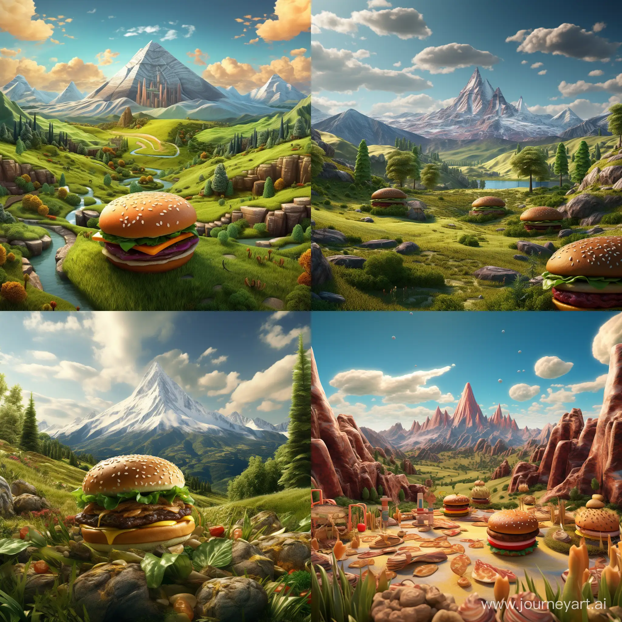 Burger-Valley-3D-Animation-with-Fries-Landscape