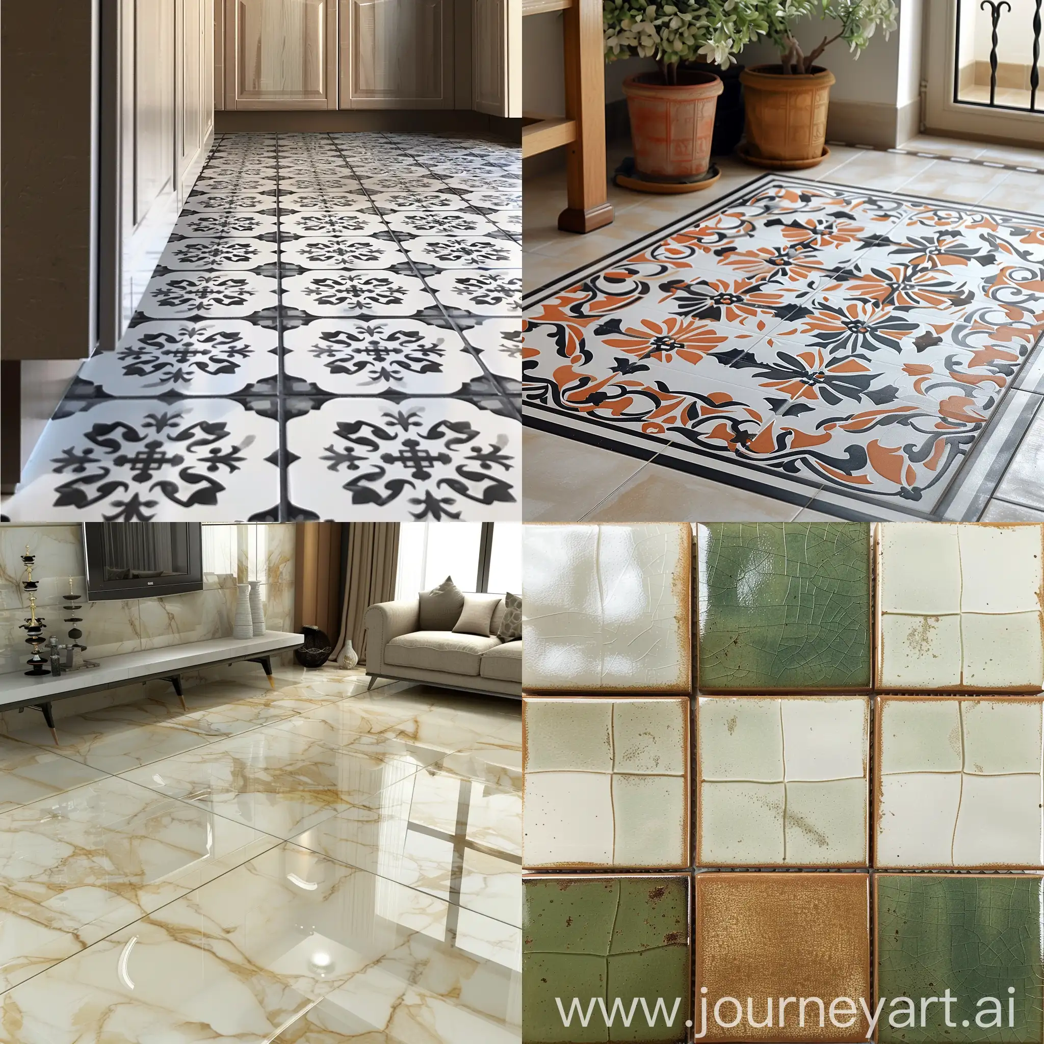 Give me some photos of beautiful, clean and new ceramic tiles